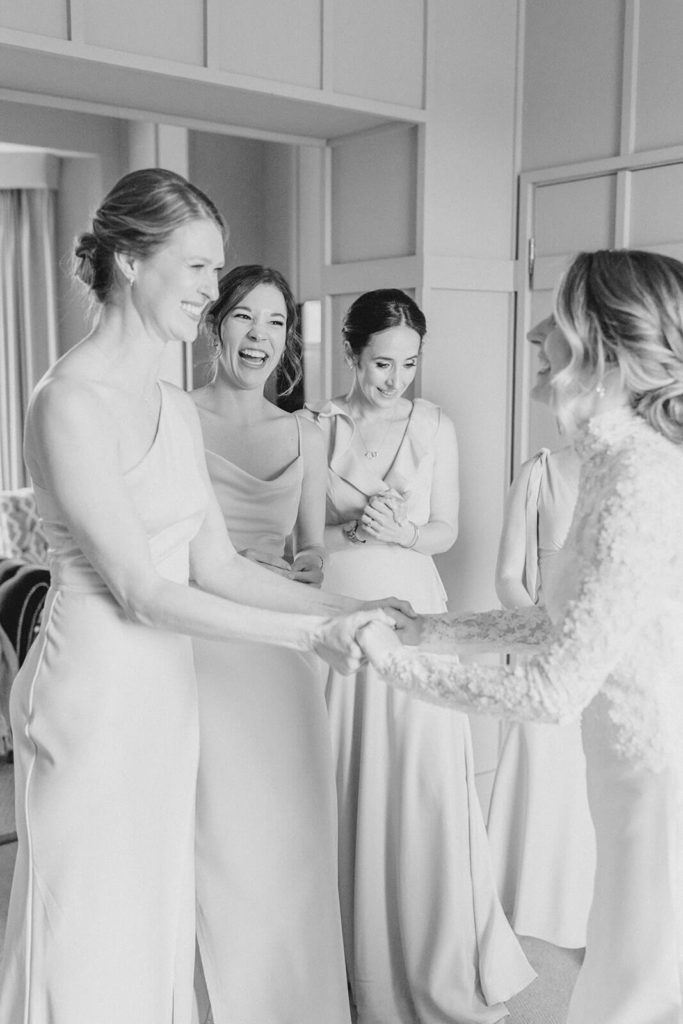 Bridesmaids First Look | Wedding Moments | Sareh Nouri Gown | Grittleton House Wedding | UK Wedding Planner | Wedding Venue UK | English Countryside Wedding | UK Destination Wedding | Cotswold Wedding | Wedding Planning | Wiltshire Wedding